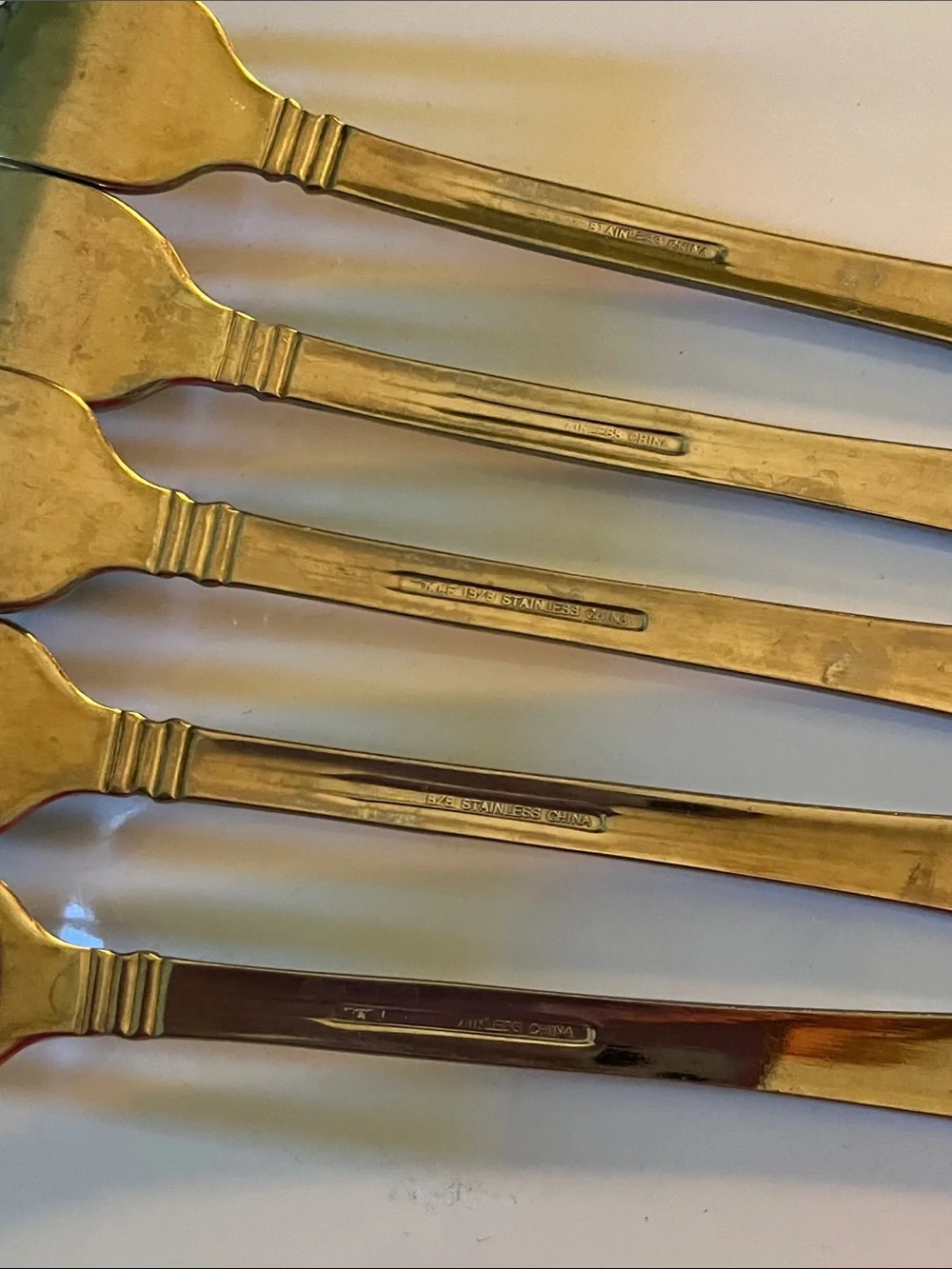 Towle Classique Bands 18/8 glossy stainless flatware set of 5 dinner forks VGUC